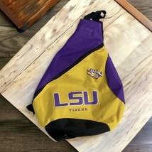 LSU Tigers Team Sport Sling Backpack Geaux Tigers Yellow Purple Zipper College - $23.29