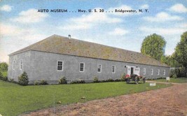 Auto Museum US 20 Highway Bridgewater New Hampshire linen postcard - $6.44