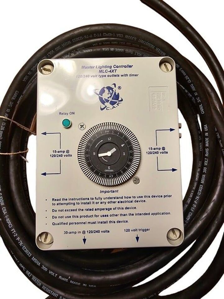 Master Lighting Controller HID LED Grow Lights 120V/240V 30amp 4 lights ... - $139.89