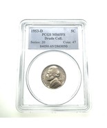1953-D 5C Jefferson Nickel Graded by PCGS as MS65FS Full Steps Drude Col... - $222.74