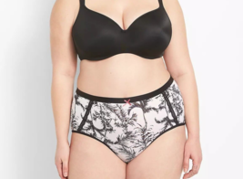 Lane Bryant CACIQUE Silky EXTRA Soft Brief Panty BLACK FLORAL Plus Sz 34... - $15.35