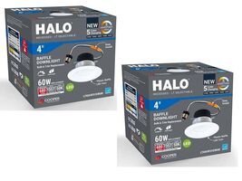 LED Recessed Downlight 3.8&quot; Dimmable 60W White Plastic, Halo LT4069FS1EW... - €19,05 EUR