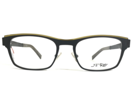 J.F Rey Eyeglasses Frames JF2552 0045 Black Gold Square Full Rim 50-19-138 - £102.65 GBP