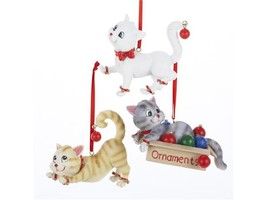 12  CHRISTMAS CAT COLLECTABLE  HANGING ORNAMENT  FIGURINES - $129.59