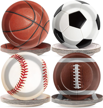 Sports Themed Birthday Party Supplies All Star Party Plates 80Pcs Baseball Footb - £24.70 GBP