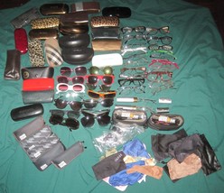 JUNK LOT Eyeglasses Sunglasses Lot of Parts Repair Frames Men Women - £58.92 GBP