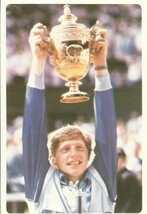 ⭕VTG card pocket calendar 1986 BORIS BECKER Portugal - $6.04 CAD