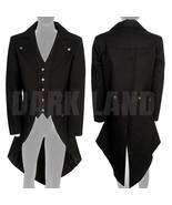 Black Steampunk Tailcoat Men&#39;s Victorian Style Coat Trench Gothic Tailco... - $168.00
