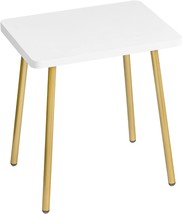 Side Table, Small White Accent End Table, Modern Nightstand For Living Room, - £25.57 GBP