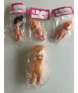 X4 Vintage Baby Dolls 3 W/ Hair &amp; 1 Bald Baby Doll - NOS - £18.46 GBP
