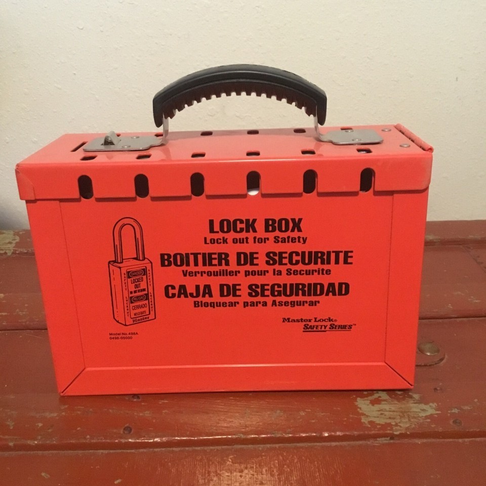 Lock Box Master Lock Safety Series Model #498A 12 Padlocks with LOCKOUT ... - $46.75