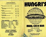 Hungri&#39;s The Land of Submarine Sandwiches Menu Oshkosh Whitewater Wisconsin - $17.88