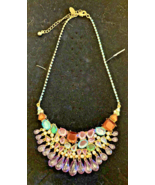 Kaleidoscope of ColorBold Arnold Scaasi Designer Princess Style Necklace... - £108.87 GBP