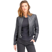ANDREW MARC Women&#39;s Moto Leather Jacket - $245.06 CAD