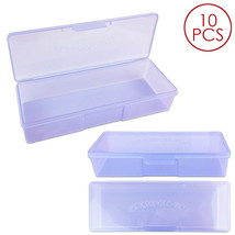 10Pcs Large Plastic Manicurists Personal Box Storage Case Container Purple - £49.49 GBP