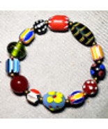 Vintage African Venetian Style Glass Beads Bracelet #BR6 - $490.37 MXN