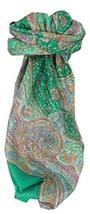 Mulberry Silk Traditional Square Scarf Kambi Teal by Pashmina &amp; Silk - £19.12 GBP
