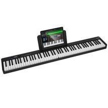 VEVOR 88 Key Folding Keyboard Piano Portable Foldable Piano Bluetooth MI... - $178.18