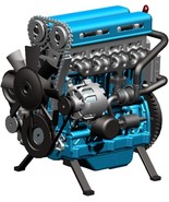 TECH L4 Engine Model That Runs DM111 3D Metal Turbocharged Inline-Four -... - €387,62 EUR