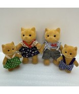 Sylvanian Families Murr Cat Family 4x Forest Families 1980s Vintage - $37.22