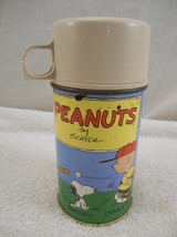 Vintage Peanuts 1959 Metal Charlie Brown Snoopy Thermos - £19.26 GBP