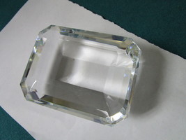 Tiffany Paperweight diamond crystal glass. 3 1/2&quot; x 3&quot; x 1 1/2&quot; - £43.58 GBP