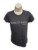 Sigma Kappa Live with Heart Womens Small Gray TShirt - $19.80