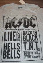 Acdc AC-DC Back In Black Hells Bells Tnt Concert Poster T-Shirt Mens Small New - £15.64 GBP