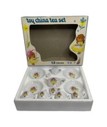 VINTAGE  Toy China Tea Set Girl Yellow Dress Pink Hat Shoes FLAW READ - $533.14 MXN