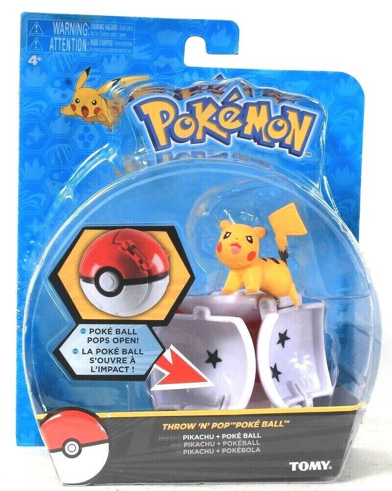 Primary image for 1 Count Tomy Pokemon Throw N Pop Pikachu Poke Ball Throw Into Battle Age 4 & Up