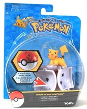 1 Count Tomy Pokemon Throw N Pop Pikachu Poke Ball Throw Into Battle Age 4 &amp; Up - £15.84 GBP