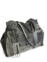 Oversized Recycled Denim Tote Bag: XXL Travel Weekender - $175.00