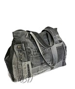 Oversized Recycled Denim Tote Bag: XXL Travel Weekender - $3,184.59 MXN