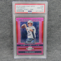 2019 Panini Contenders Optic Winning Ticket Pink /75 Tom Brady PSA 10 GEM #TB - £261.72 GBP