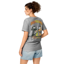 Unisex Organic Mid-Light T-Shirt – &quot;Drinking&quot; Back Print (Heather Grey) - $49.99