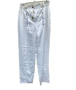 The icing Womens Satin Pants white Gold trim vintage  90&#39;s New tags Medi... - £23.60 GBP