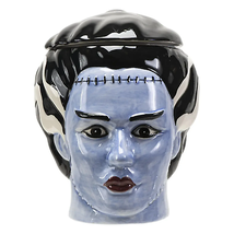 Bride Of Frankenstein Ceramic Cookie Jar Bust with Lid Frankenstein Tiki Statue - £22.84 GBP