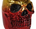 Metallic Gold And Red Alien UFO Jointed Skull Grinning Coffee Mug Macabr... - $24.99