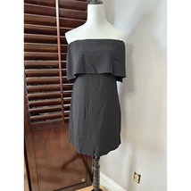 Charles Henry Womens Crepe Dress Solid Black Off Shoulder Short Sleeve XS New - £26.65 GBP