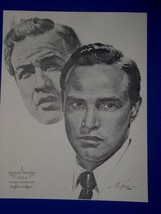Marlon Brando Academy Award Portrait Print Vintage 1962 Volpe On The Wat... - $227.89 MXN
