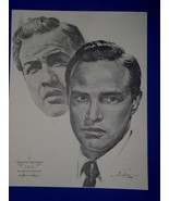 Marlon Brando Academy Award Portrait Print Vintage 1962 Volpe On The Wat... - $227.89 MXN