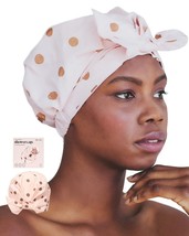 Kitsch Luxury Shower Cap For Women - Reusable Shower Cap For Long, Blush... - £29.22 GBP