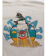 WET CATS on a new white extra large (XL) tee shirt - £14.15 GBP