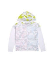 Aqua Big Kid Girls Camo Hooded Sweater, 7/8, Multi - £52.81 GBP