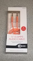 Radioshack 1/8" (3.5mm) Stereo Audio Cable 3ft Orange,Braided Mesh Cover,4201248 - $5.69