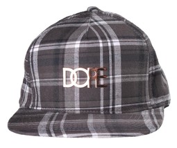 Dope Couture Patched Plaid Black/White Strapback Cap Fashion Hat One Size - £15.66 GBP