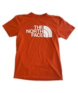 The North Face Orange Short Sleeve Logo Graphic Tee T-shirt Mens Small - £11.96 GBP