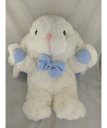 White Rabbit Plush Bunny Blue Ears Tie Feet 16 Inch Main Joy Ltd Stuffed... - $31.45