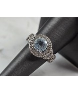 Womens Vintage Estate Sterling Silver Topaz CZ Ring 5.1g #E7501 - €34,22 EUR
