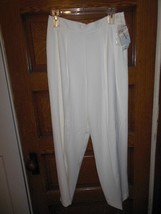 Ladies NWT Jaccqueline Ferrar Winter White(Ivory) Dress Pants 12 - £19.97 GBP